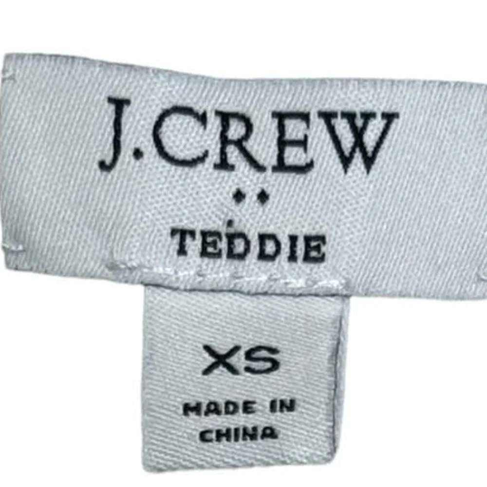 J. Crew Teddie Sweater‎ - Women's Size XS, Gray, Cocktail Logo, 100% Cotton